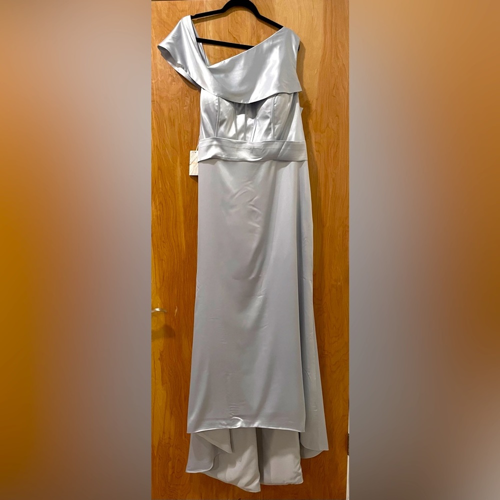 Elegant Silver Evening Gown